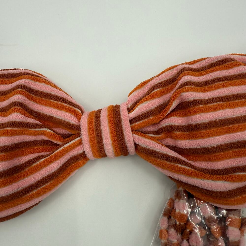 Billabong Bikini Top Size Medium NWT Eco Tides Terry Betty Bandeau Straps Stripe - Picture 8 of 14